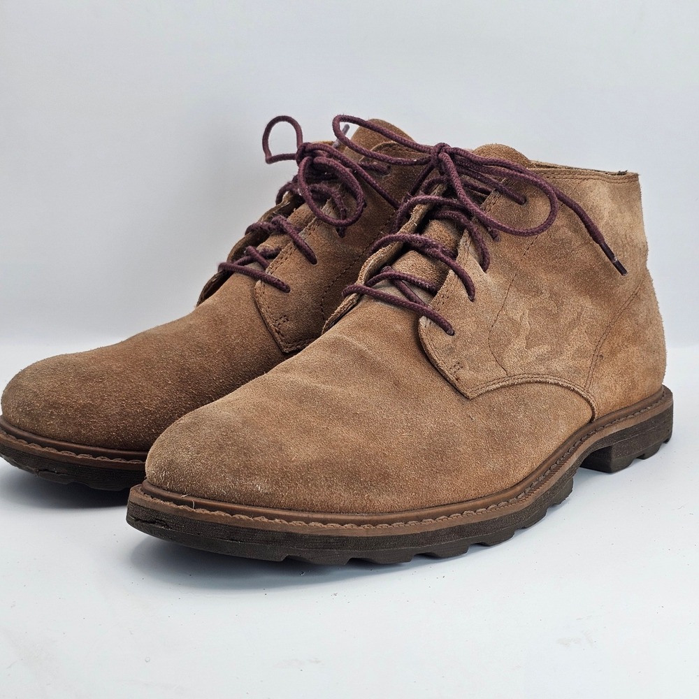 Sorel Madson Chukka Tan Suede Camo Lace Up Boots Mens 9.5 NM2462-286